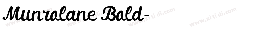 Munrolane Bold字体转换